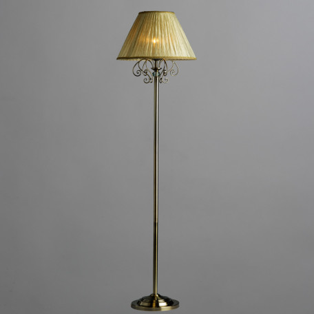 Торшер Arte Lamp Charm A2083PN-1AB, 1xE27x60W, бронза, бежевый, металл с хрусталем, текстиль - миниатюра 2