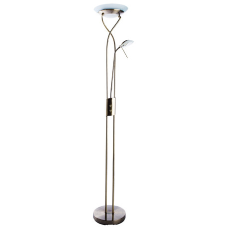 Торшер Arte Lamp Duetto A4399PN-2AB, 1xR7S118mmx230W +  1xG9x33W, бронза, металл, металл со стеклом